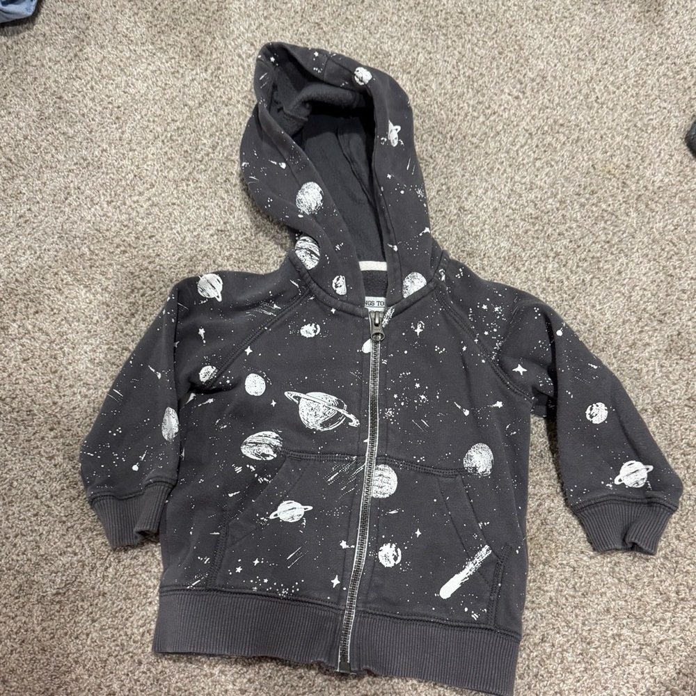Carter's Black Space-Themed Hoodie